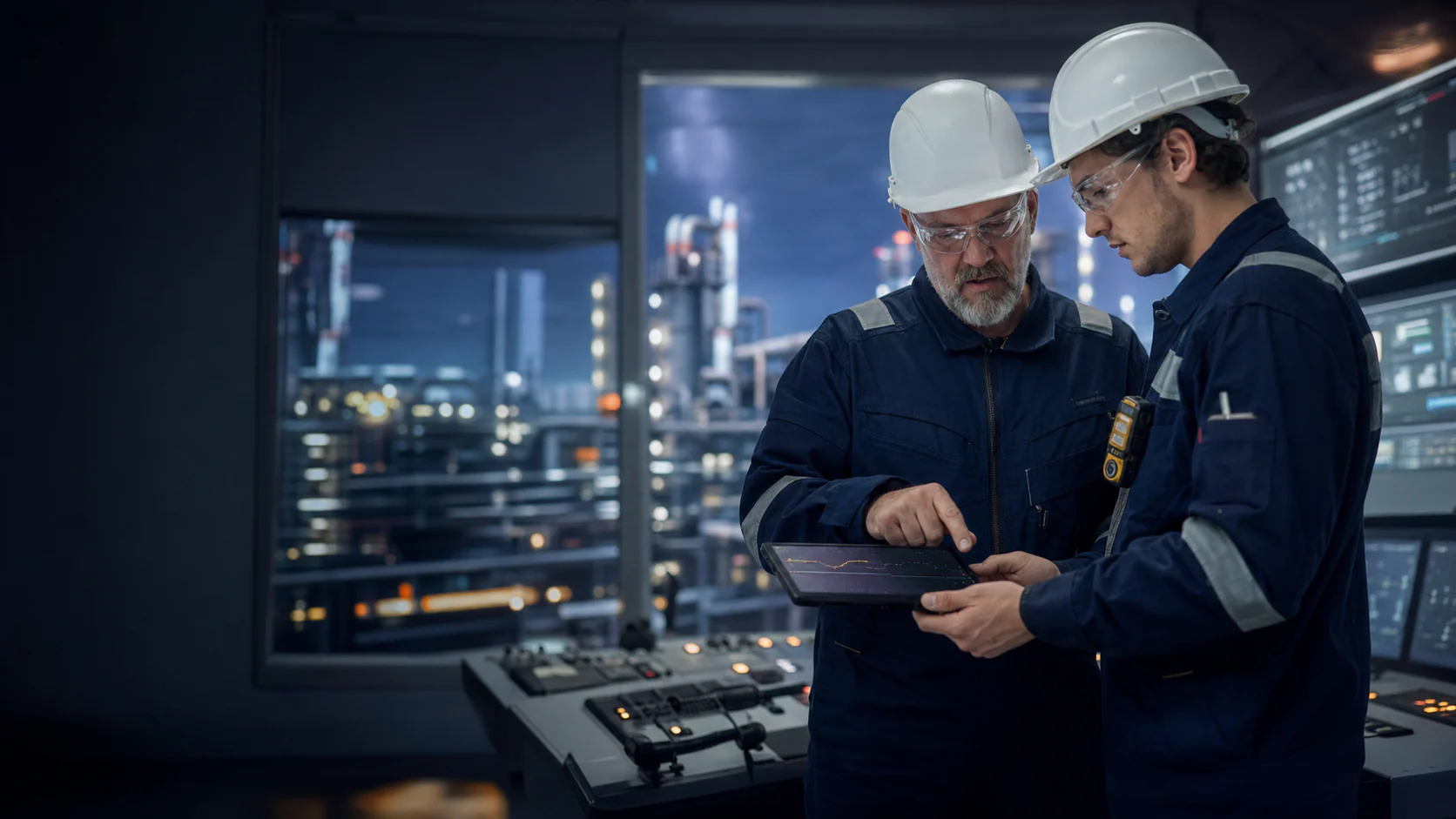Remote industrial oil and gas facility representing secure and resilient operations